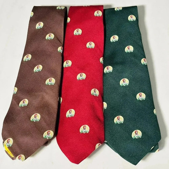 Sun Maid Raisin Growers - Lot of 3 - Rare Company Ties - Red Green Brown Logo - Picture 9 of 9